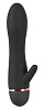 Чёрный вибратор с клиторальным стимулятором Orion Bendy Ripple 0592218 (16 см)