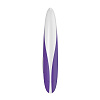Ежевичный вибратор с белыми вставками OVO F11 WHITE/PURPLE (18 см)