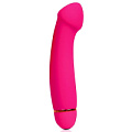 Розовый изогнутый вибромассажёр с 20 режимами вибрации Bior toys CSM-23111 (15 см)