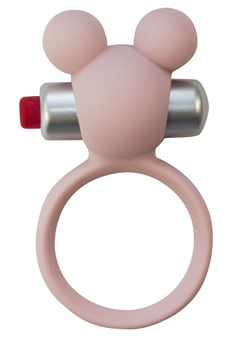 Розовое эрекционное виброколечко Lola toys Emotions Minnie Light pink 4005-02Lola