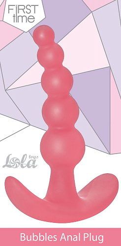 Розовая анальная пробка Lola toys Bubbles Anal Plug 5001-01lola (11,5 см)