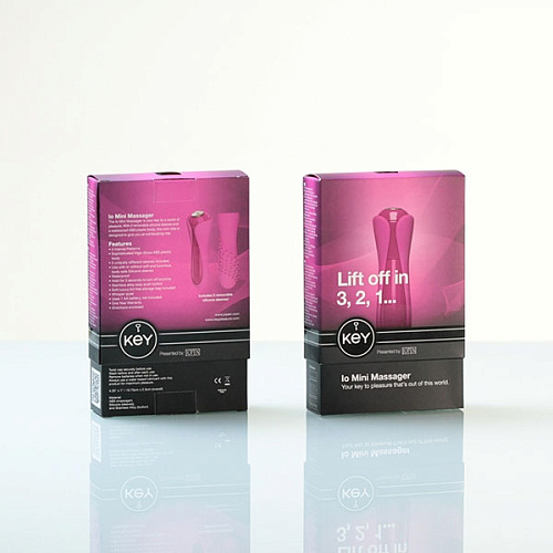 Розовый мини-вибромассажёр с двумя сменными насадками Jopen Io Pink JO-8046-00-3 (10,7 см)