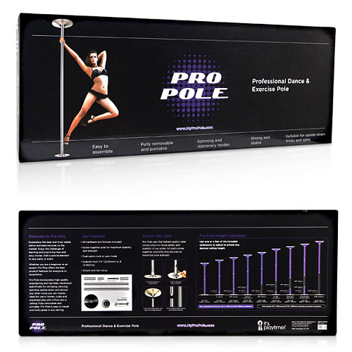 Металлический профессиональный шест для танцев с крутящейся рампой Lux Fetish PT-POLE2