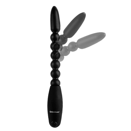 Чёрный анальный вибростимулятор на гибком хребте Pipedream PD4654-23 (27 см)