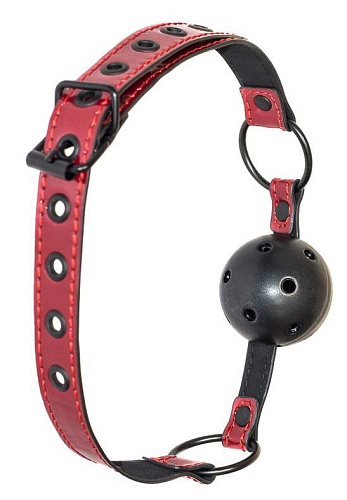 Чёрно-красный кляп-шарик Lola toys Love Bite 1153-01lola