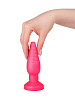 Розовая анальная втулка с рёбрышками LOVETOY (А-Полимер) 436600 (14 см)