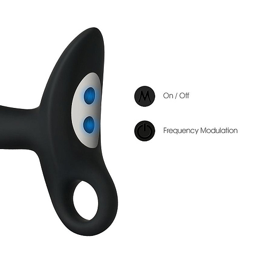 Чёрный силиконовый анальный вибромассажёр Erokay EK-2506