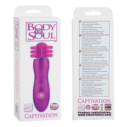 Ярко-розовый вибратор с вращающимся наконечником California Exotic Novelties Body Soul Captivation SE-2091-10-3