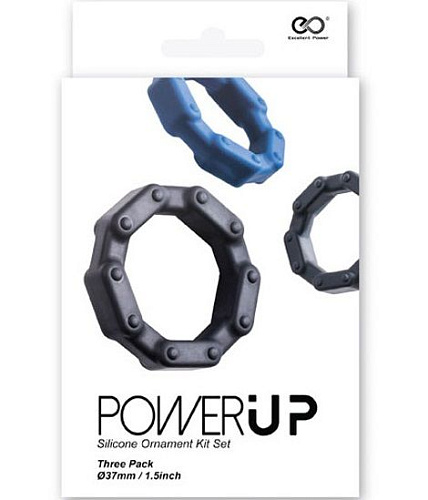 Набор из 3 разноцветных эрекционных колец NMC Power Up 170148