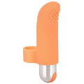 Оранжевая пулька-насадка на палец California Exotic Novelties Finger Tickler SE-1705-00-2 (8,25 см)