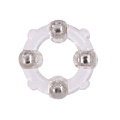 Прозрачное эрекционное кольцо с 4 бусинами Dream Toys MENZSTUFF STUD RING CLEAR 21180
