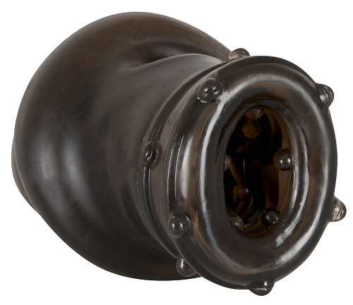 Дымчатая насадка на пенис с рёбрышками и отверстием под мошонку Orion Rebel smoke 05144620000