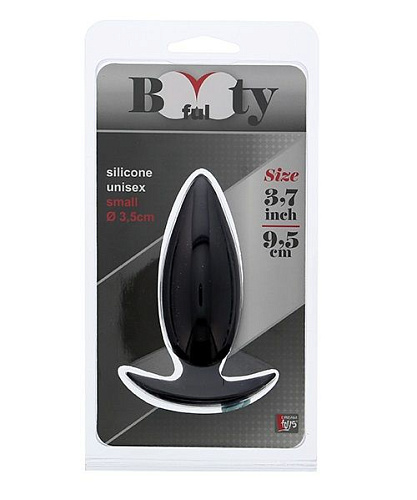 Малая анальная пробка в чёрном цвете Dream Toys BOOTYFUL ANAL PLUG SMALL 21011 (9,5 см)