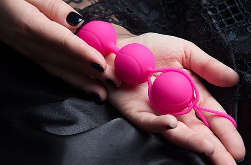 Ярко-розовый набор для тренировки вагинальных мышц RestArt Kegel Balls RA-302