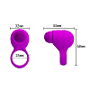 Лиловое эрекционное виброкольцо с щёточкой Baile Florence BI-014410