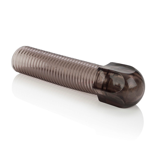 Дымчатая насадка с вибрацией California Exotic Novelties Screw Me Instant Activation Sleeve SE-1475-60-3 (17,25 см)