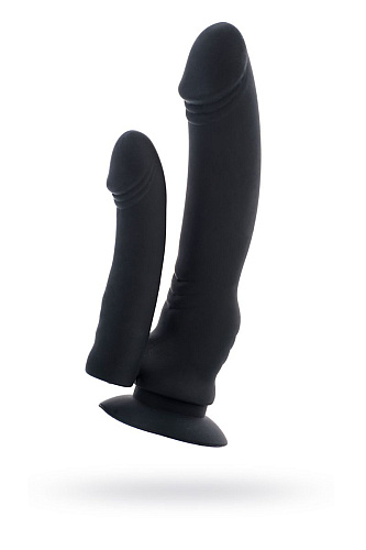 Чёрный вибратор для двойного проникновения ToyFa 901402-5 (19,5 см)