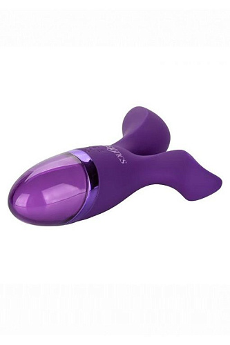 Фиолетовый раздвоенный вибромассажёр California Exotic Novelties Aura Duo SE-0735-25-3