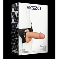 Страпон Harness телесного цвета со съёмной насадкой EGZO STR004 (17,6 см)