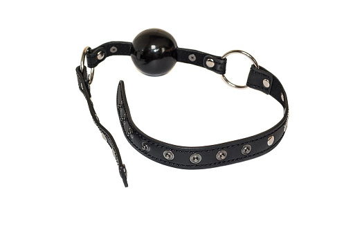 Чёрный кляп-шарик с шипами Lola toys Bare 1155-01lola