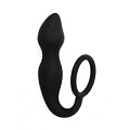Чёрное эрекционное кольцо с анальным стимулятором Lola toys Sensation 8005-01lola