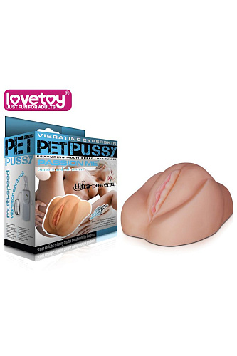 Вагина телесного цвета с мягонькими губами и вибрацией Lovetoy DL-70