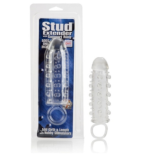 Насадка силиконовая на фаллос с подхватыванием мошонки California Exotic Novelties SE-1625-00-2