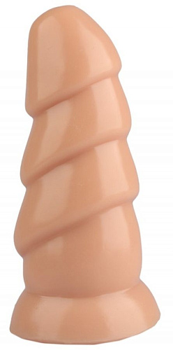 Телесная рельефная анальная втулка Сумерки богов 1016-74 BX DD (18,5 см)