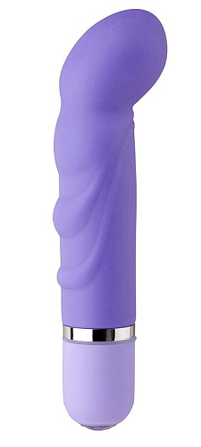 Фиолетовый мини-вибратор с загнутым кончиком Dream Toys NEON VIBE ROCKER PURPLE 20545 (10,2 см)
