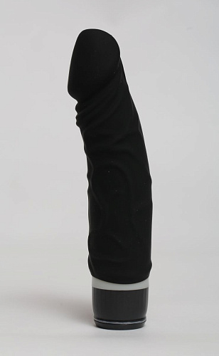 Чёрный силиконовый вибратор-реалистик 4sexdreaM 47481 (19,5 см)