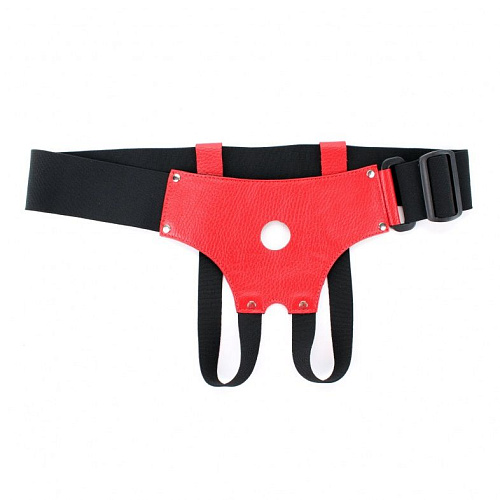 Трусики для маленькой насадки из красной кожи БДСМ арсенал 52016ars