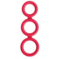 Красное тройное эрекционное кольцо NS Novelties Triad Cock Ring NSN-1116-86