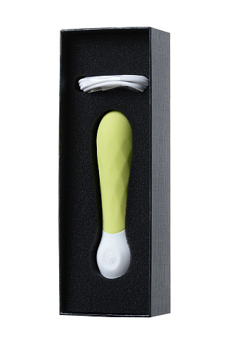 Лаймовый мини-вибратор с рельефом S-HANDE MINI 3 SHD-050-3G (11,8 см)