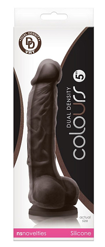 Коричневый фаллоимитатор NS Novelties Dual Density 5 Dildo NSN-0403-19 (17,3 см)