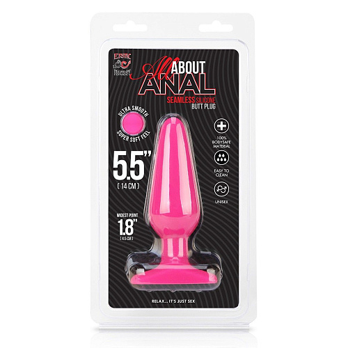 Розовый плаг из силикона Erotic Fantasy HT-B3-HPNK (14 см)