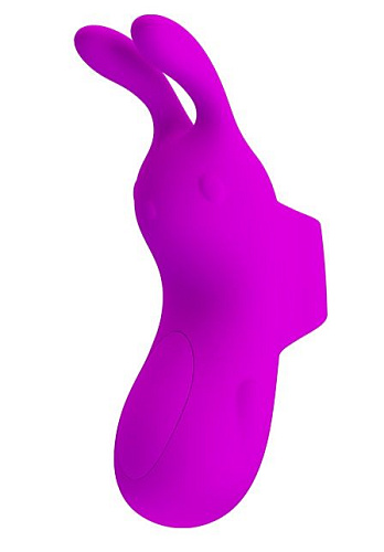 Лиловый мини-вибратор на пальчик Baile Finger Bunny BI-014605