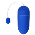 Синее гладкое виброяйцо Shots Media BV Vibrating Egg SHT024BLU (8 см)