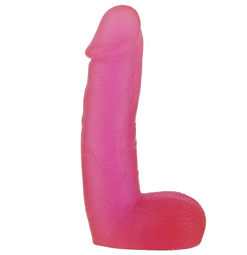 Розовый фаллоимитатор с мошонкой Dream Toys XSKIN 6 PVC DONG 20590