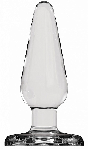 Анальный прозрачный стимулятор Shots Media BV Bottom Line 6 Model 1 Glass BTM003GLS (15,5 см)