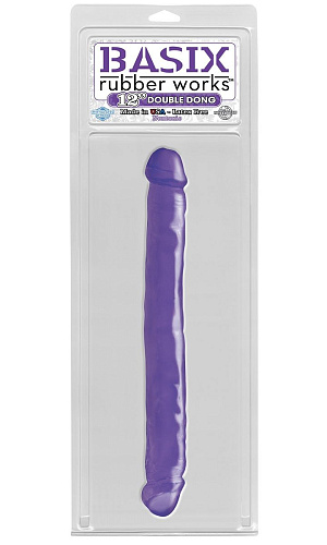 Двусторонний фиолетовый фаллоимитатор Pipedream 12 Double Dong PD4305-12 (33,7 см)