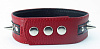 Узкий красно-черный ошейник с шипами БДСМ арсенал 55010