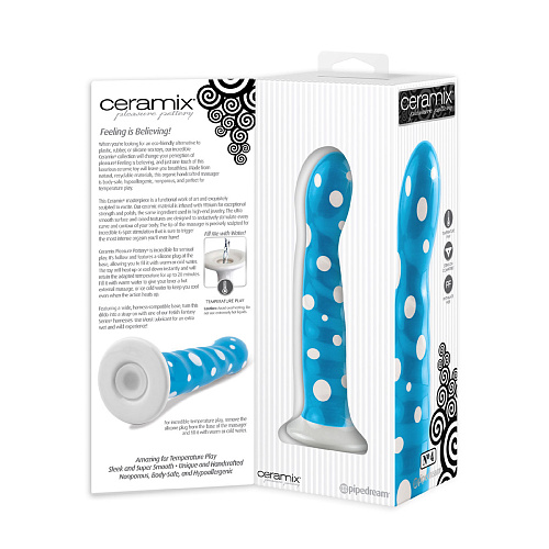 Голубой анальный керамический стимулятор Pipedream CERAMIX №4 PD4904-00