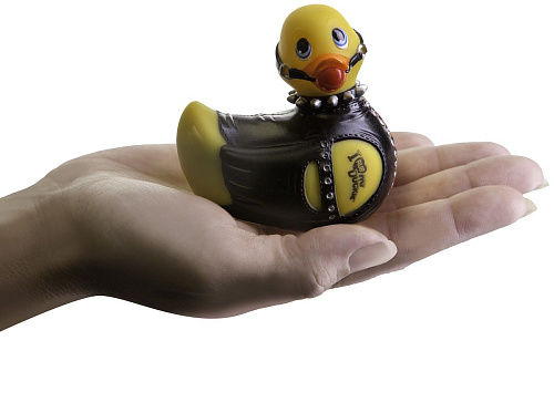 Желто-чёрная утка-рабыня с вибрацией Big Teaze Toys I Rub My Duckie Bondage Travel Size 10140