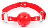Красный кляп-шарик на регулируемом ремешке с кольцами Bior toys NTB-80533
