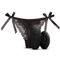 Чёрный вибромассажёр с кружевными трусиками EDC Wholesale Vibes N 3 SV003BLK