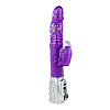 Фиолетовый вибромассажёр с ротацией, поступательными движениями и стимуляцией клитора Baile BW-029533R-0603 (29,5 см)