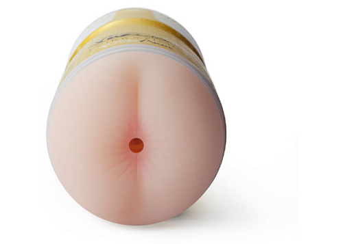 Золотистый мастурбатор-анус с вибрацией Topco Sales Vulcan Love Skin Masturbator Ripe Anus Vibe 1600147