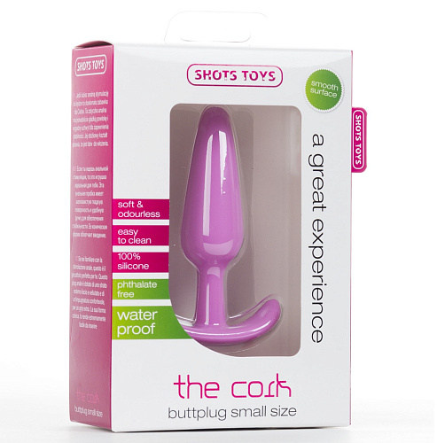 Розовая анальная втулка Shots Media BV The Cork Small SHT165PNK (10 см)