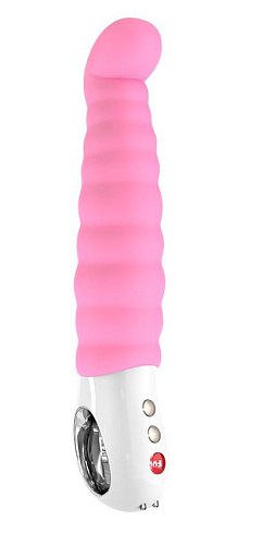 Нежно-розовый вибратор-«гусеница» Fun Factory Patchy Paul 1101031 (22,8 см)