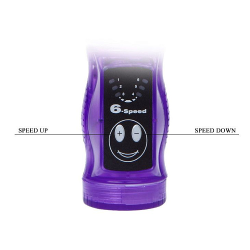 Фиолетовый гибкий вибромассажер со стимуляцией клитора и точки G Baile BW-037001A-0603 (22 см)